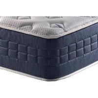 Cama Box Baú King: Colchão Molas Anjos Blue SeaBase Courano Branco(193x203)