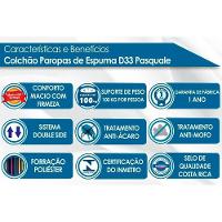 Cama Box Casal: Colchão Espuma Paropas D33 Pasquale + Base CRC Rústico Clean(138x188) - 5