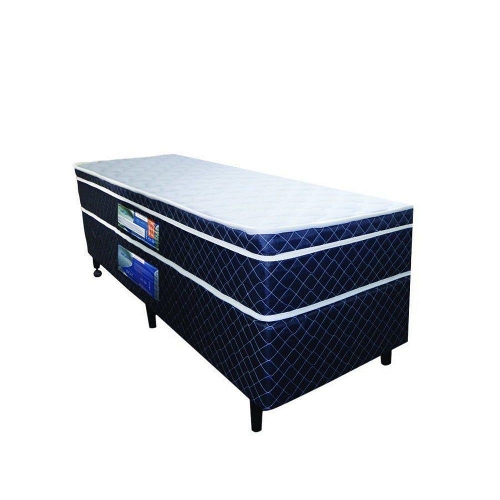 Cama Box + Colchão Netsono Solteiro Class One Face Molas Pocket 96x203x52cm - 1