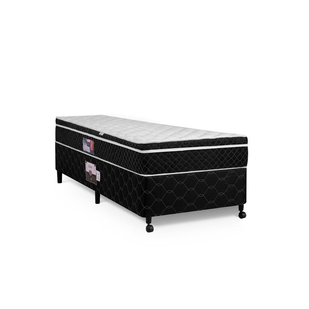 Cama Box + Colchão Netsono Solteiro Class One Face Molas Pocket 120x203x52cm - 1