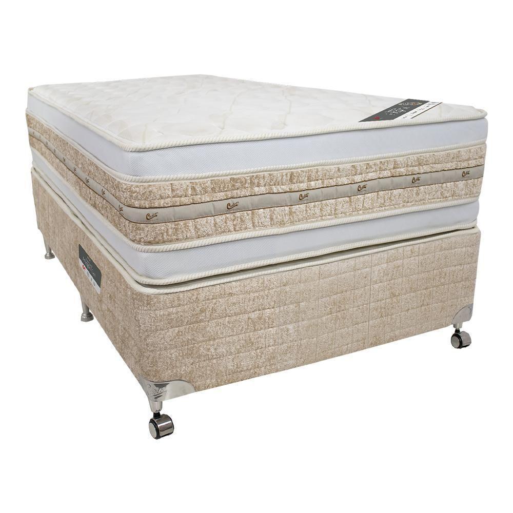 Cama Box + Colchão Castor Solteiro Premium Amazon Gel Double Face Pocket 120x203x63cm - 1