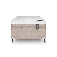 Cama Box + Colchão Castor Solteiro Premium One Face Tecnopedic 96x203x57cm