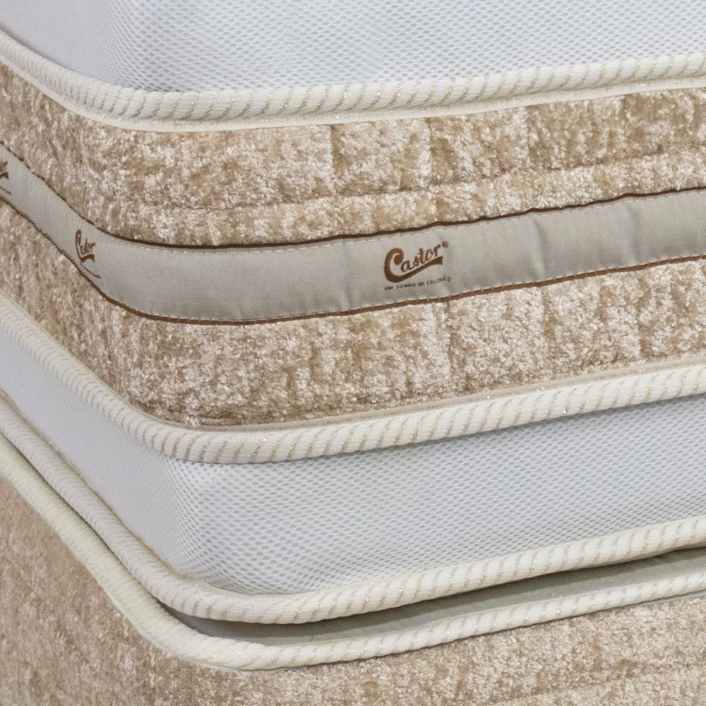 Cama Box + Colchão Castor Casal Premium Amazon Gel Double Face Pocket 138x188x63cm - 2