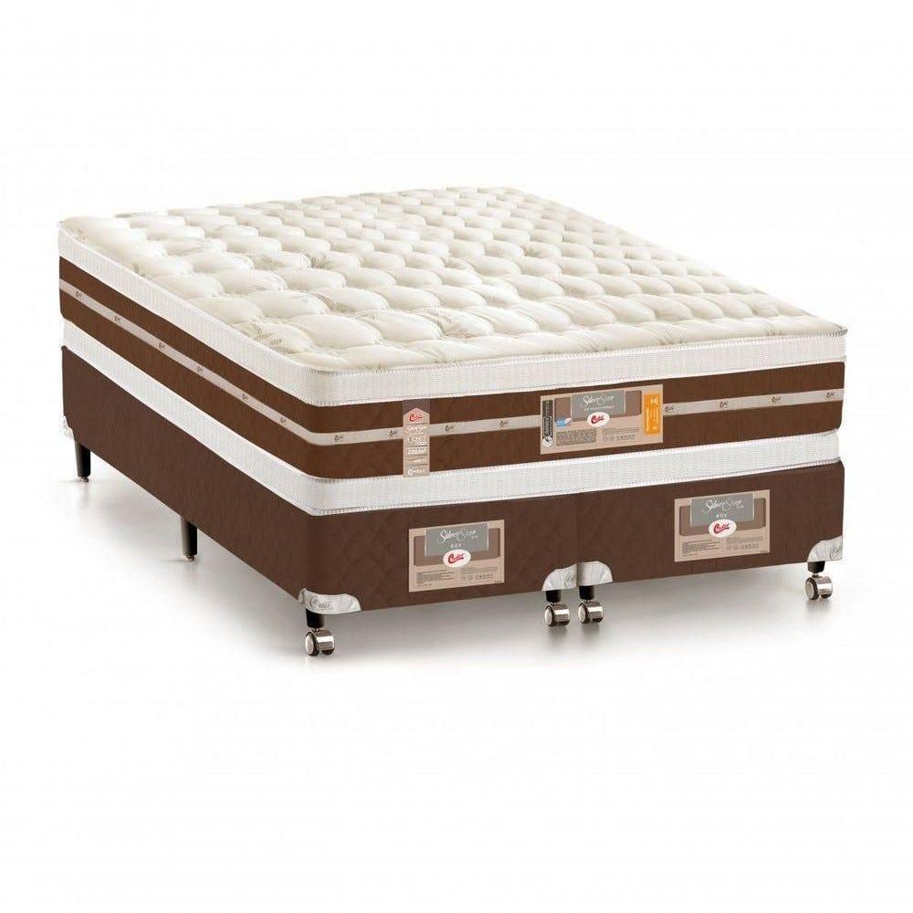 Cama Box + Colchão Castor King Silver Star Air Double Face Hibrido 180x200x61cm - 1