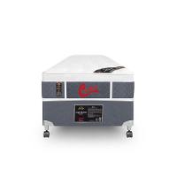 Cama Box + Colchão Castor Solteiro Plush Light Stress One Face Pocket 120x203x61cm