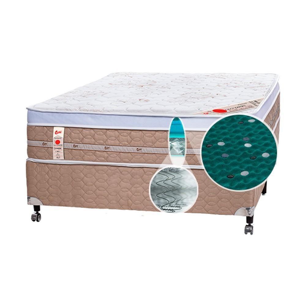 Cama Box + Colchão Castor Com Massageador Casal Niponpedic One Face Tecnopedic 138x188x59cm - 4