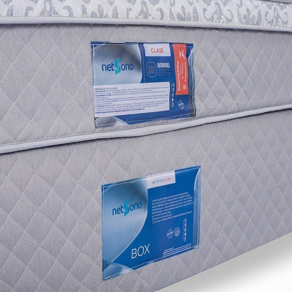 Cama Box + Colchão Netsono King Class One Face Tecnopedic 180x200x52cm - 2