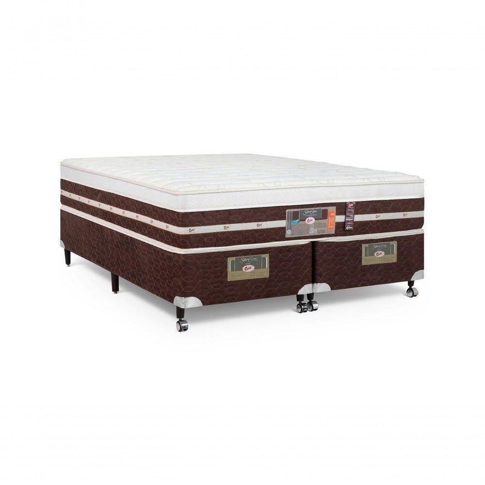 Cama Box + Colchão Castor King Silver Star Air One Face Hibrido 193x203x59cm - 1