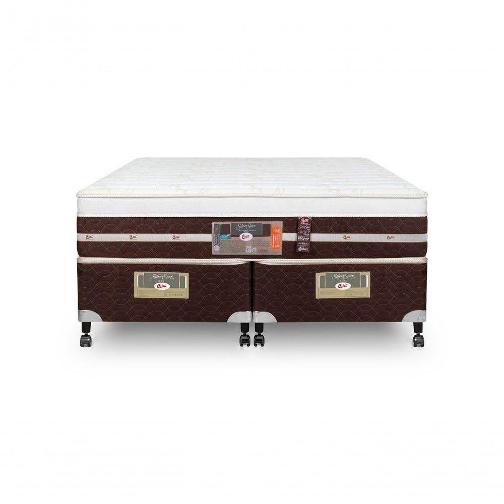 Cama Box + Colchão Castor King Silver Star Air One Face Hibrido 193x203x59cm - 4