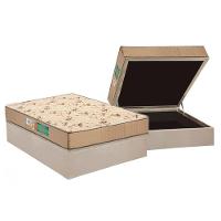 Cama Box Baú Casal: Colchão Espuma Polar D33 Pérola + Base CRC Suede Clean(138x188) - 1