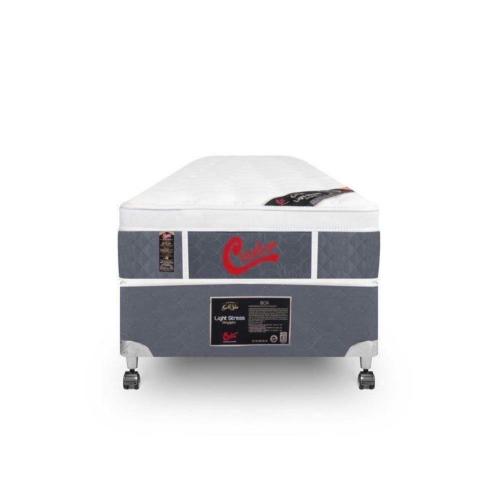 Cama Box + Colchão Castor Solteiro Plush Light Stress One Face Pocket 100x200x61cm - 4
