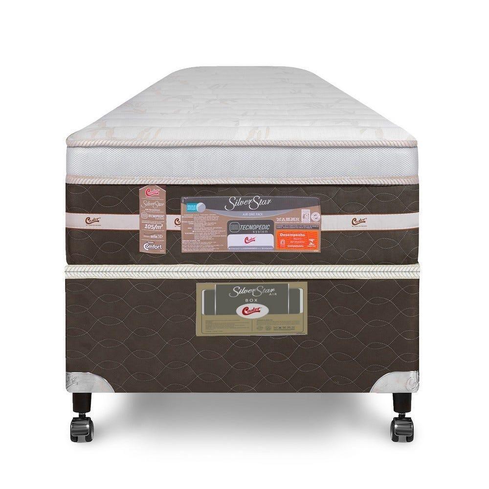 Cama Box + Colchão Castor Solteiro Silver Star Air One Face Tecnopedic 96x203x59cm - 4