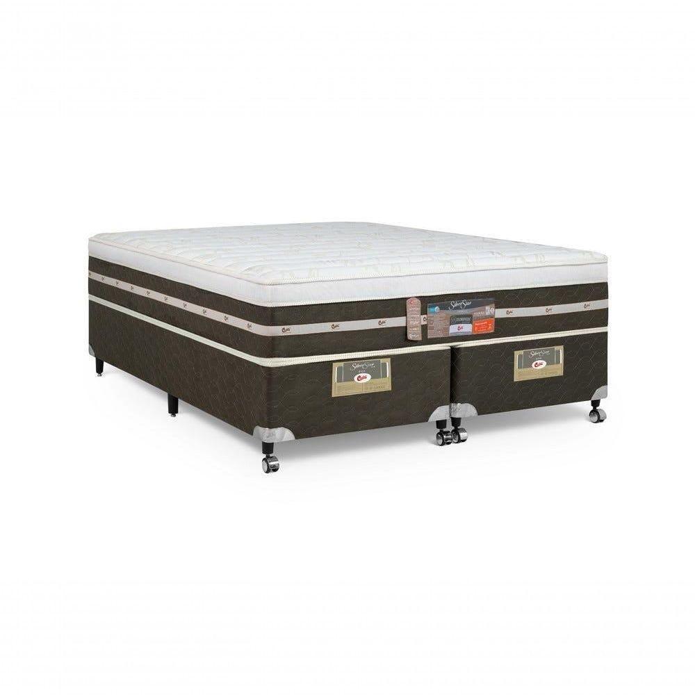 Cama Box + Colchão Castor King Silver Star Air One Face Tecnopedic 193x203x59cm - 1
