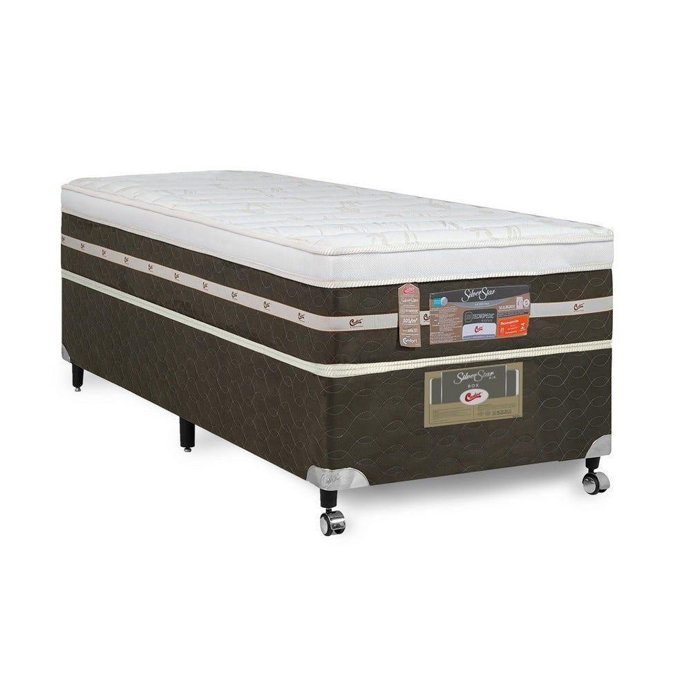 Cama Box + Colchão Castor Solteiro Silver Star Air One Face Tecnopedic 100x200x59cm - 9