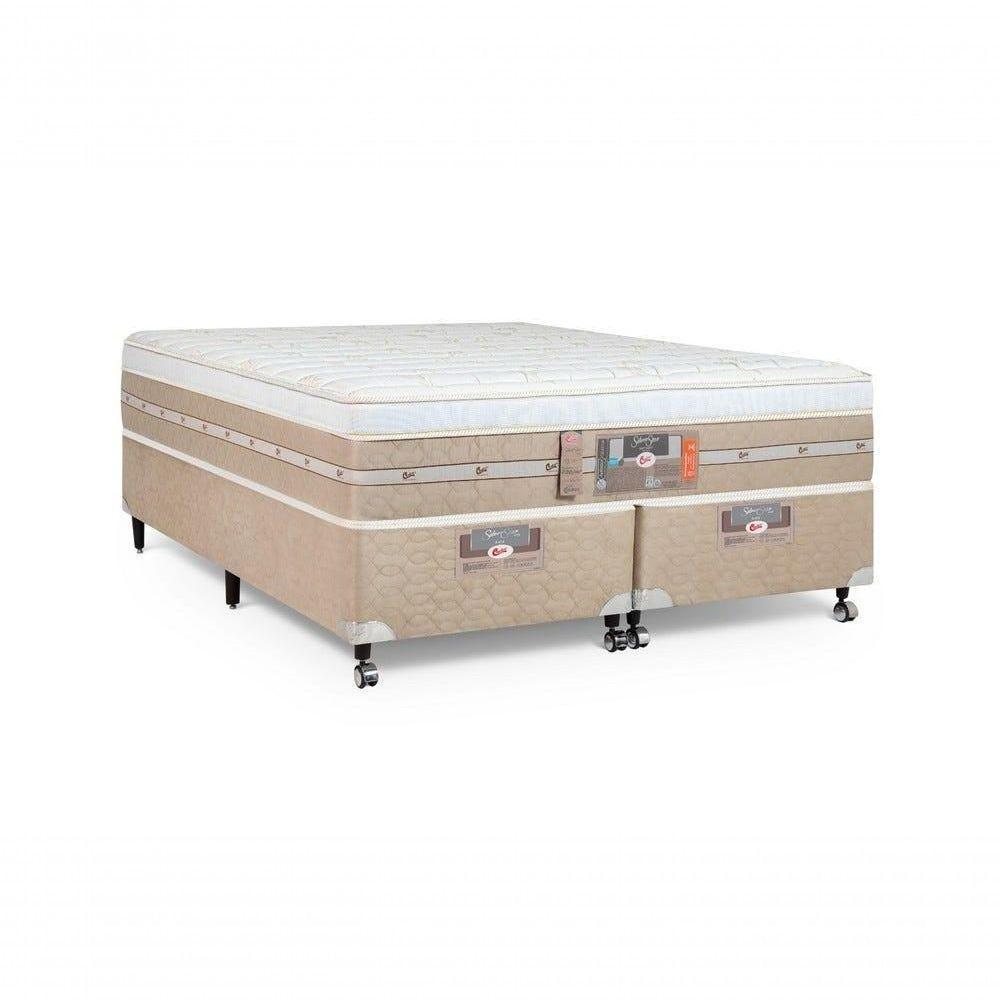 Cama Box + Colchão Castor King Silver Star Air One Face Pocket 193x203x59cm - 1