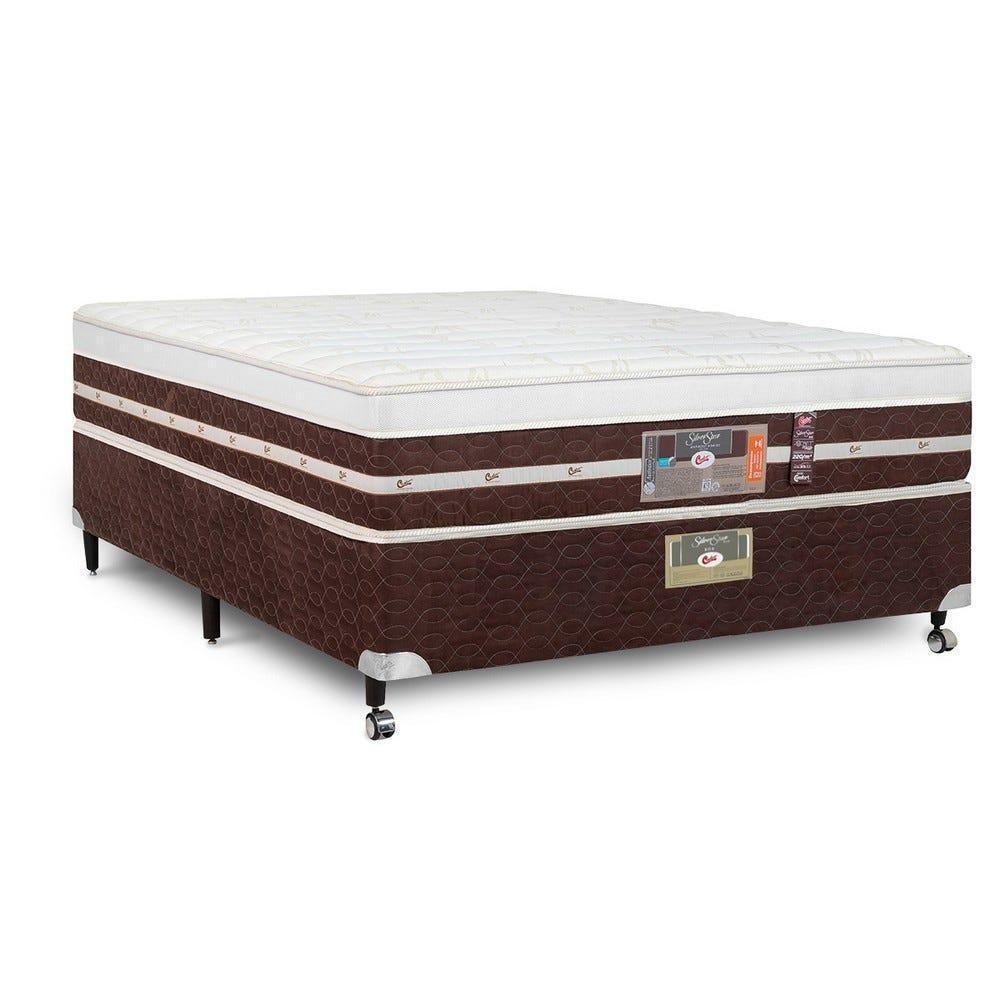 Cama Box + Colchão Castor Casal Silver Star Air One Face Hibrido 138x188x59cm - 4