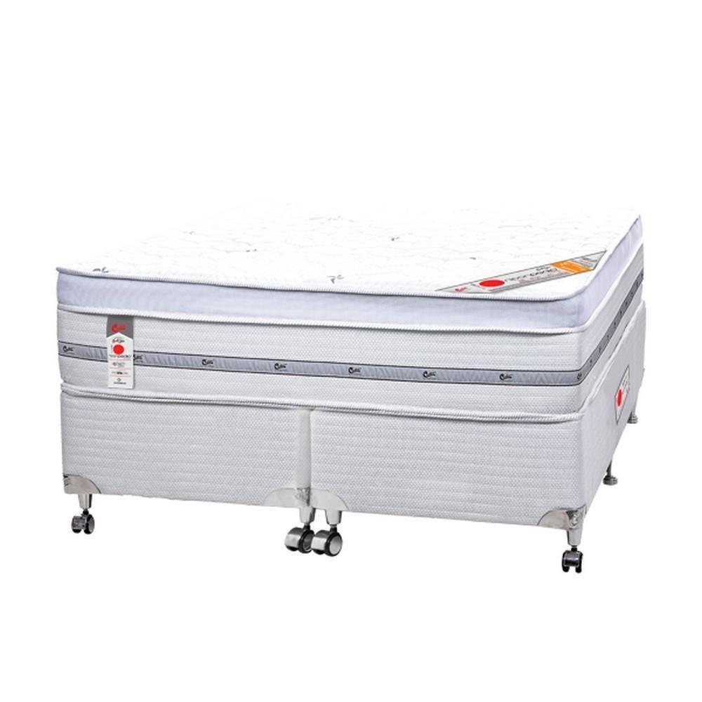 Cama Box + Colchão Castor Queen Niponpedic One Face Pocket 158x198x60cm - 1