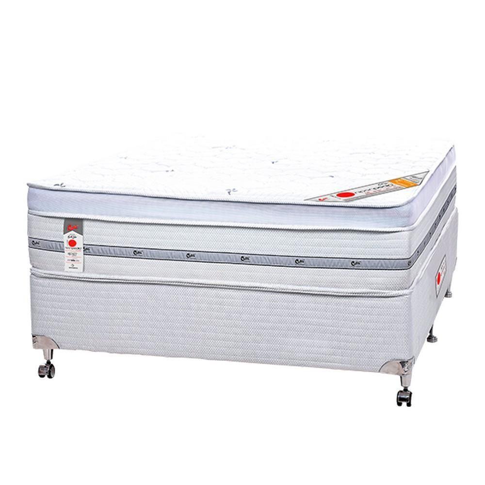 Cama Box + Colchão Castor Casal Niponpedic One Face Pocket 138x188x60cm - 1