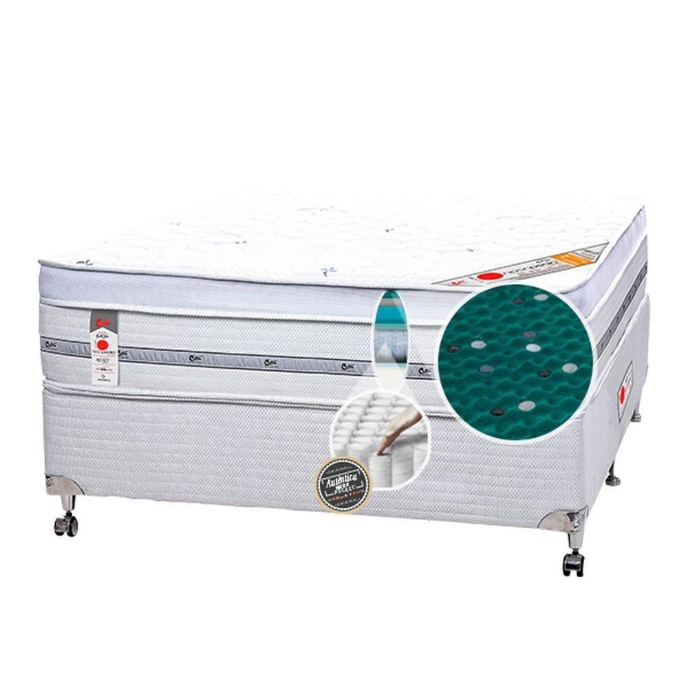 Cama Box + Colchão Castor Casal Niponpedic One Face Pocket 138x188x60cm - 4