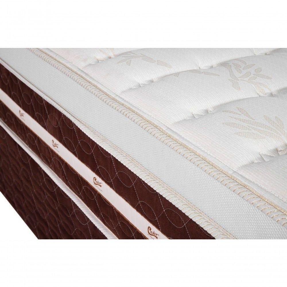 Cama Box + Colchão Castor Solteiro Silver Star Air One Face Hibrido 120x203x59cm - 1