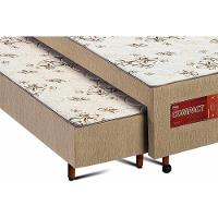 Cama Box c/Auxiliar Conjugado Solteiro: Colchão Ortopédico Compact Plus Clean (88x188x40) Polar