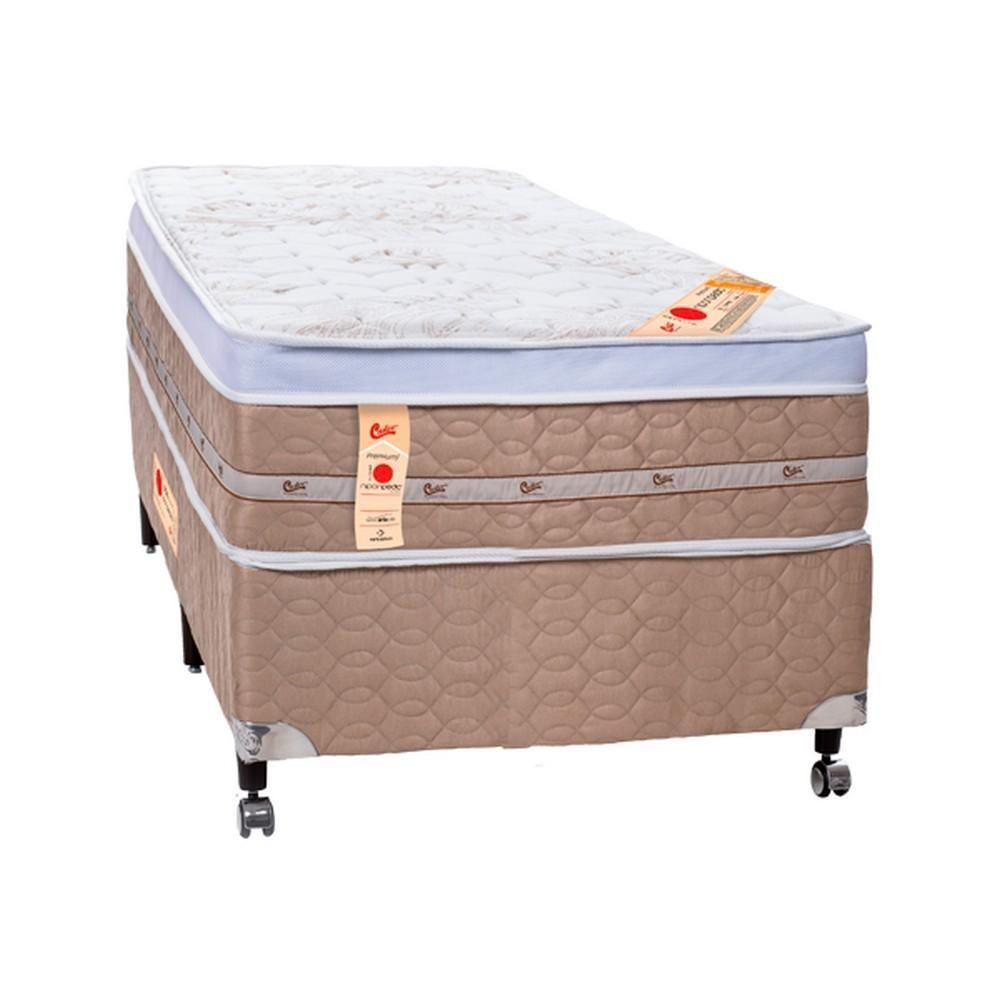 Cama Box + Colchão Castor Solteiro Premium Niponpedic One Face Tecnopedic 88x188x59cm - 7