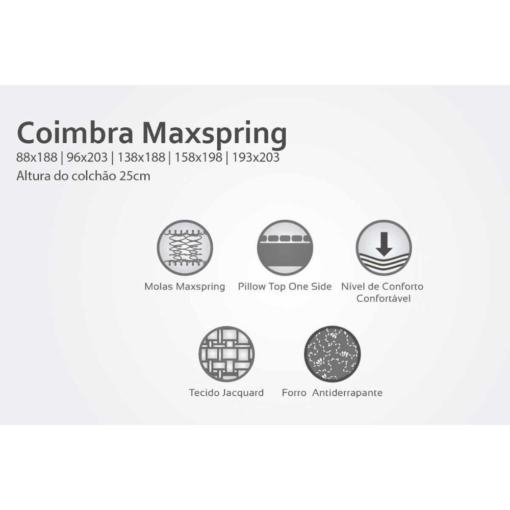 Cama Box Queen: Colchão Molas Herval Maxspring Coimbra + Base CRC Courano Brown(158x198) - 5