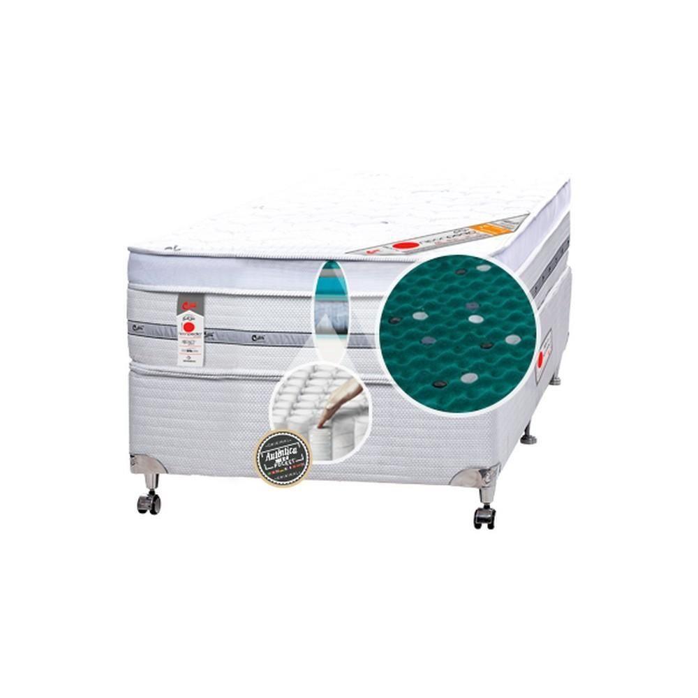 Cama Box + Colchão Castor Solteiro Niponpedic One Face Pocket 88x188x60cm - 9