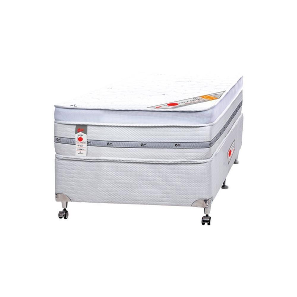 Cama Box + Colchão Castor Solteiro Niponpedic One Face Pocket 88x188x60cm - 10