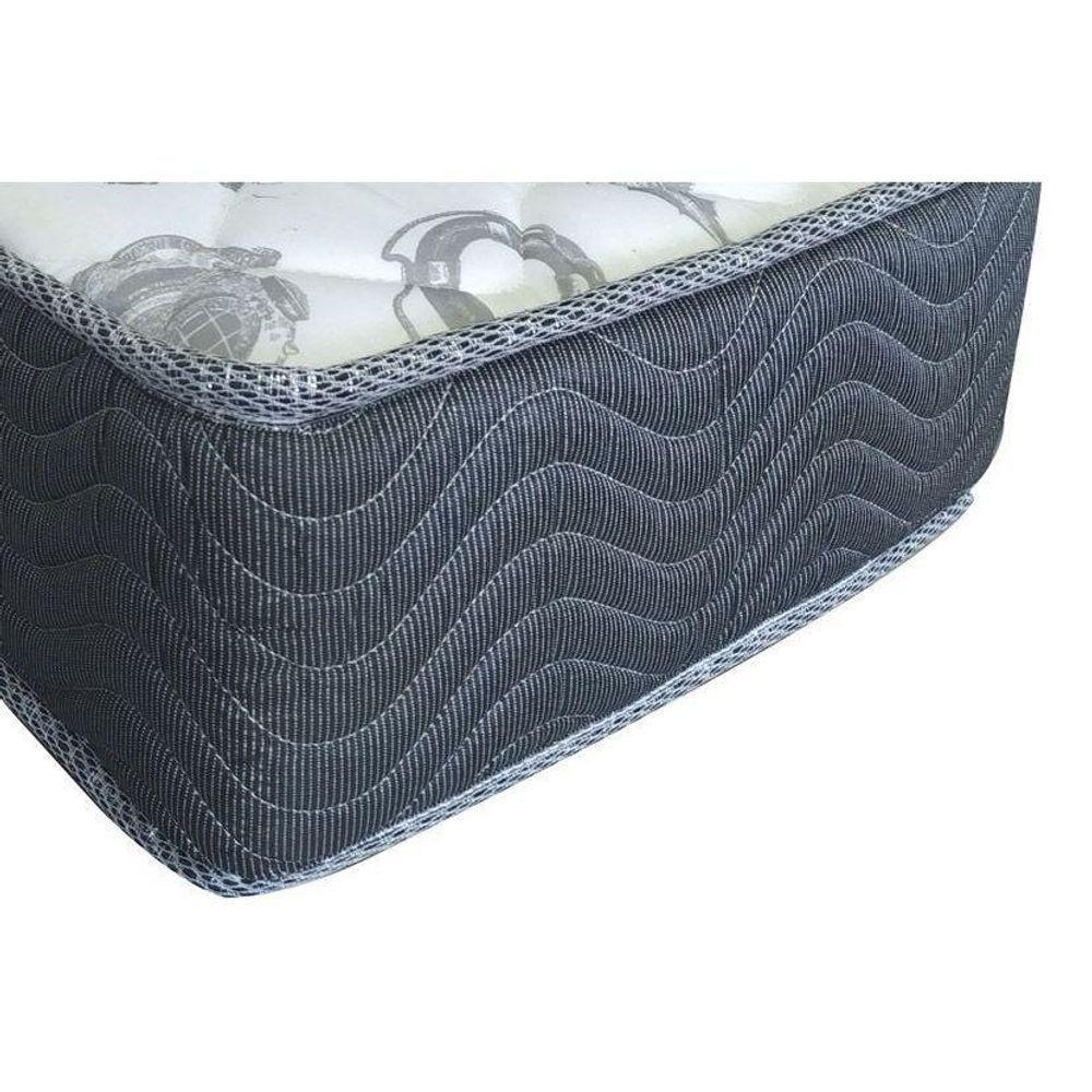 Cama Box Solteiro: Colchão Espuma Ortobom D33/EP Fort Tech ISO 100 + Base CRC Courano White(88x188) - 2