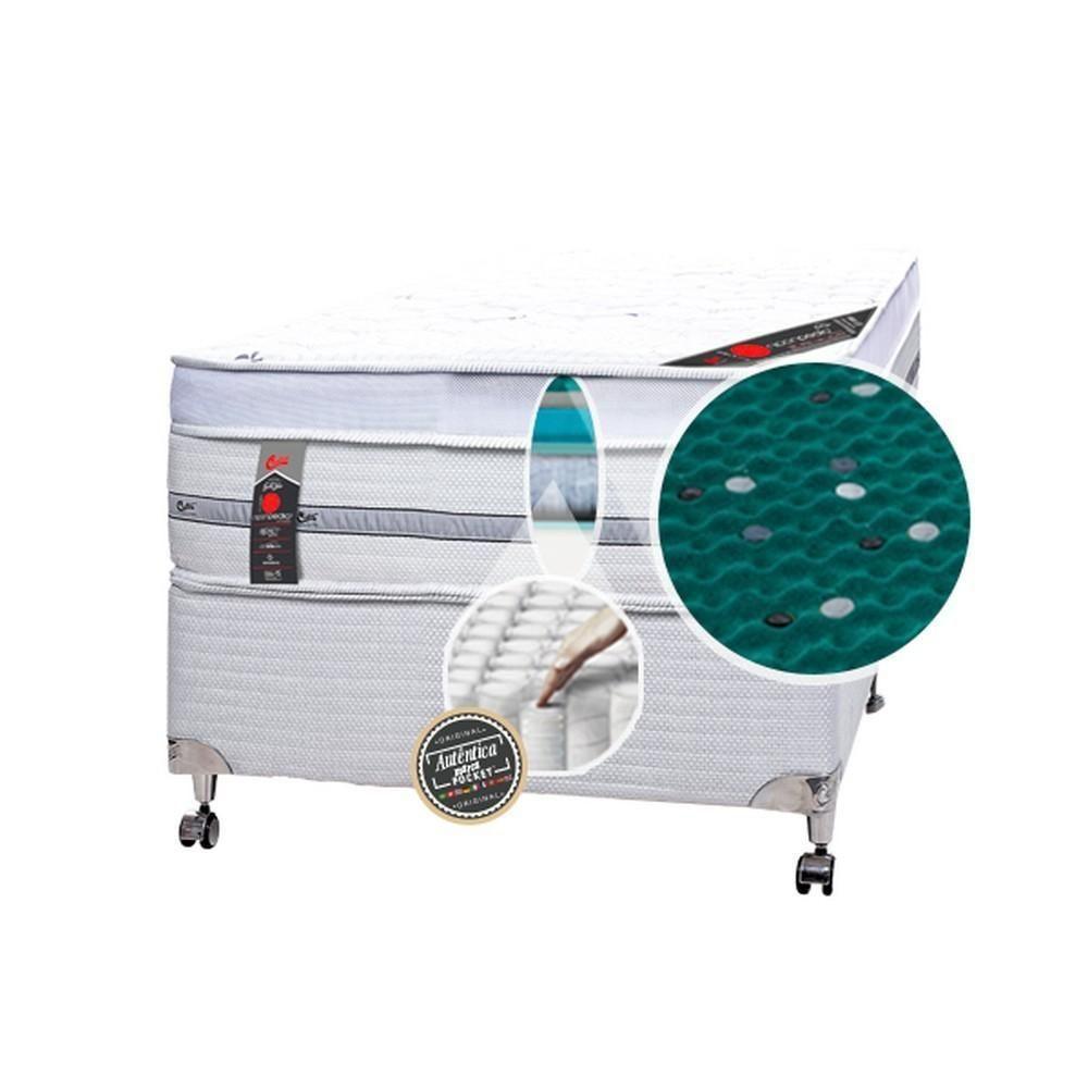 Cama Box + Colchão Castor Com Massageador Solteiro Niponpedic One Face Pocket 88x188x60cm - 6