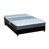 Cama Box Casal: Colchão Molas Castor Bonnel Class New + Base CRC Suede Black(138x188) - 1