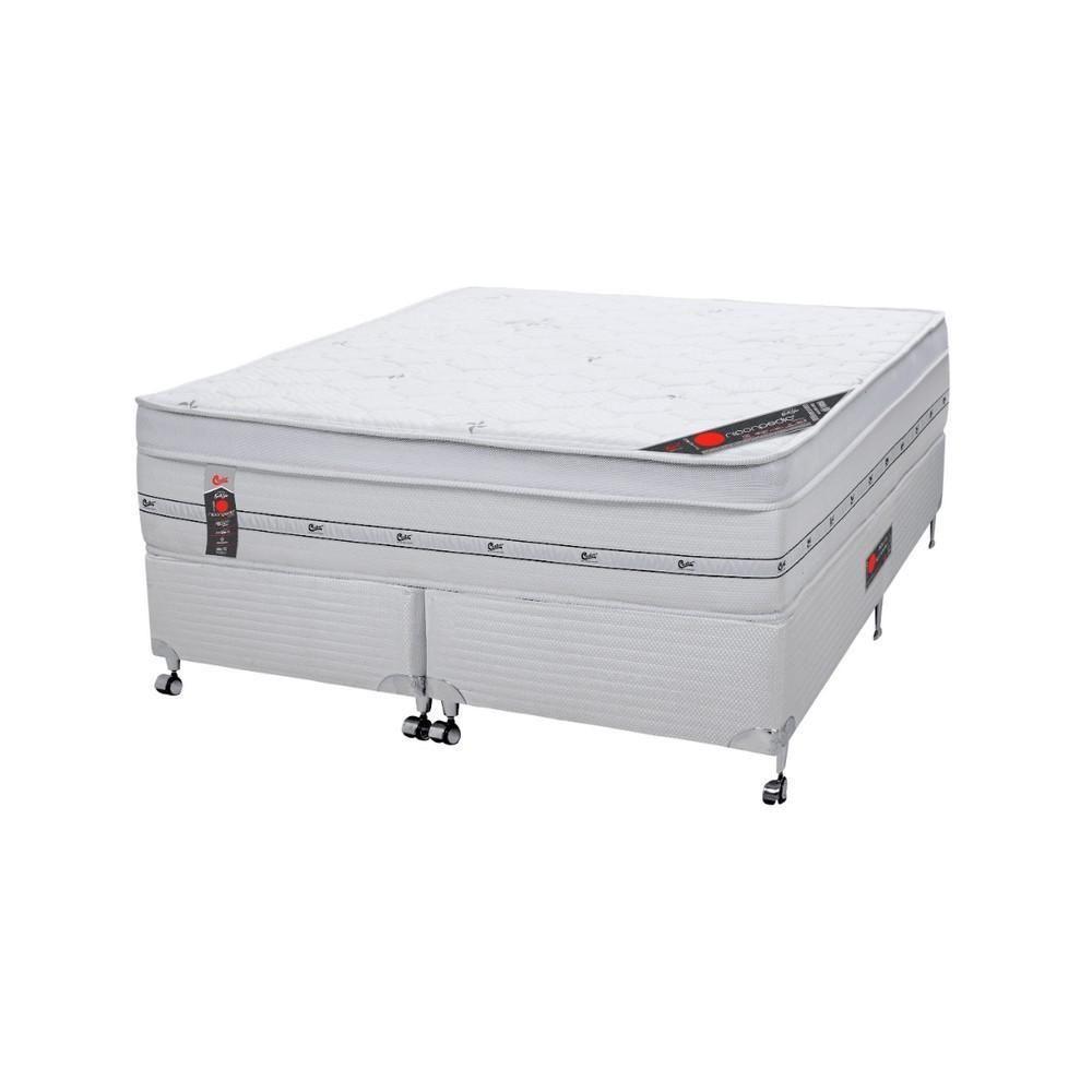 Cama Box + Colchão Castor Com Massageador Queen Niponpedic One Face Pocket 158x198x60cm - 3