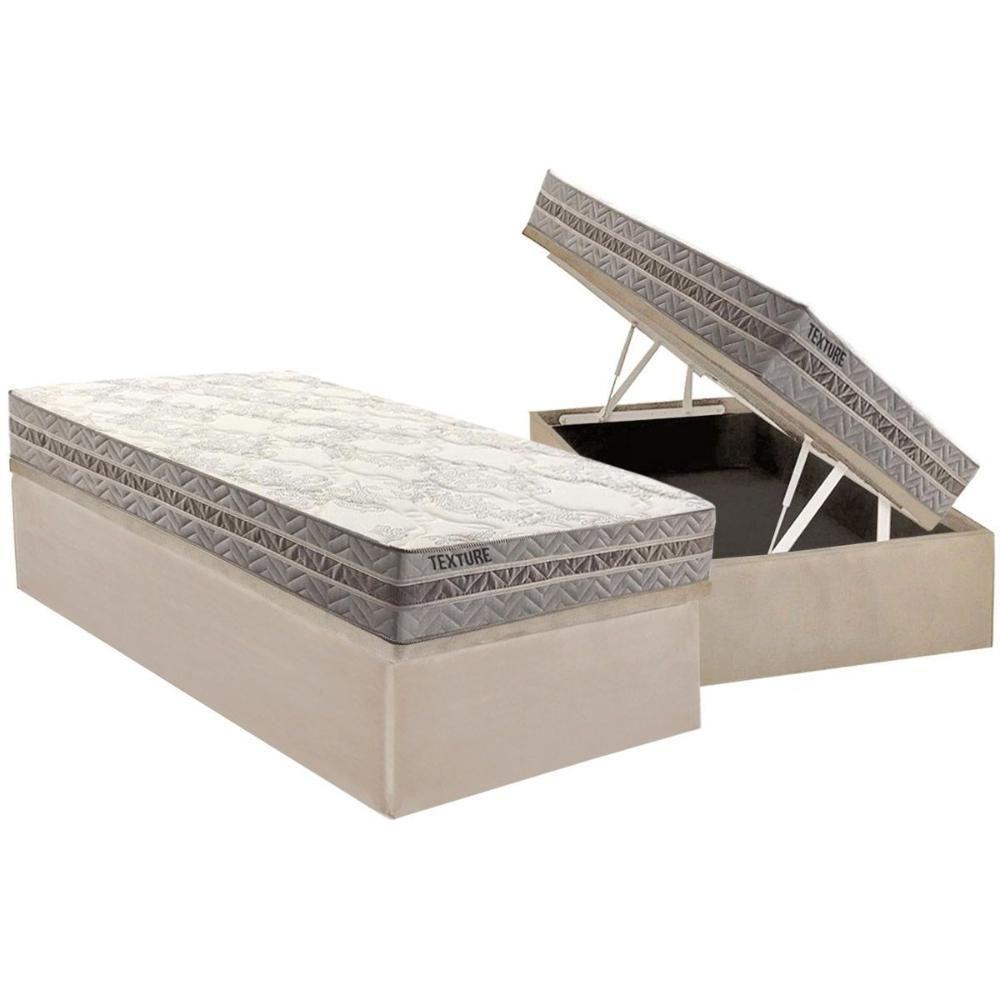 Cama Box Baú King: Colchão Molas MasterPocket Ensacadas Paropas   Texture + Base CRC Suede Clean(193x203) - 4
