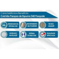 Cama Box Solteiro: Colchão Espuma D45 Paropas Pasquale Black + Base CRC Suede Black(88x188) - 6