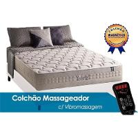 Cama Box Casal: Colchão Molas MasterPocket Ensacadas Anjos   Commodite Magnético c/ Vibro Massagem+ Base CRC Courano White(138x188) - 1