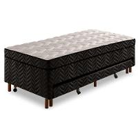 Cama Box c/Auxiliar Conjugado Solteiro: Colchão Molas Extrapedic Sublime Pillow Black (88x188x47) Paropas - 2