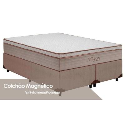 Cama Box Queen: Colchão Molas Ensacadas Kappesberg Bio Magnético + Base Crc Courano Clean(158x198)