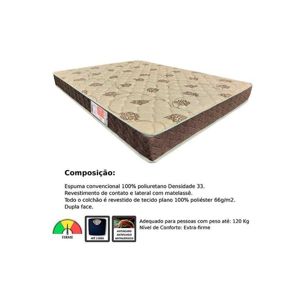 Cama Box Baú Casal: Colchão Espuma Orthoflex D33 Comfortpedic Line + Base CRC Courano White(138x188) - 8