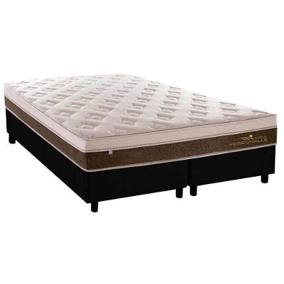 Cama Box King: Colchão Molas Masterpocket Ensacadas Plumatex Personalle + Base Black(193X203)