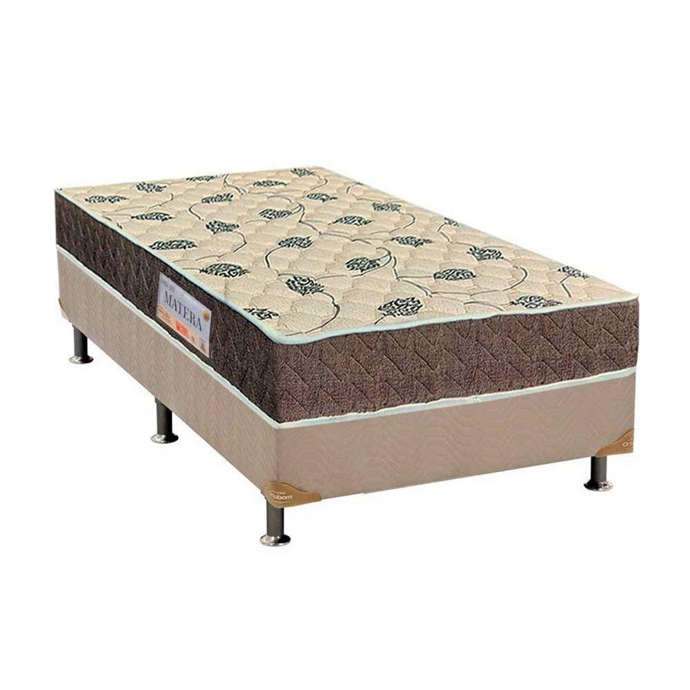 Cama Box Solteiro: Colchão Espuma Orthoflex D33/EP Anatômico Matera + Base CRC Suede Clean(88x188) - 1