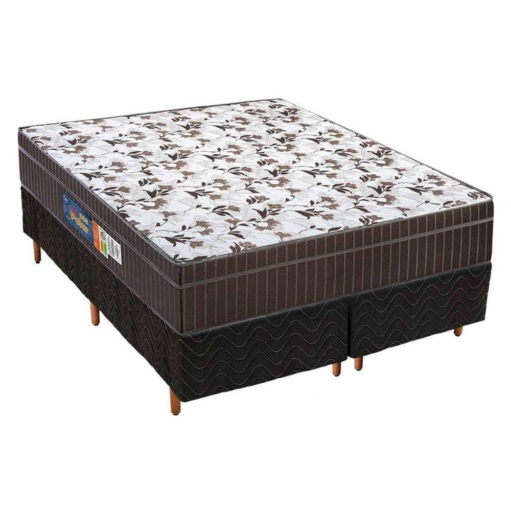Cama Box Queen: Colchão Anatômico Polar D28/EP Orthoface + Base CRC Rústico Black(158x198) - 1