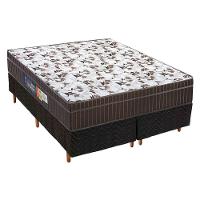 Cama Box Queen: Colchão Anatômico Polar D28/EP Orthoface + Base CRC Rústico Black(158x198) - 1