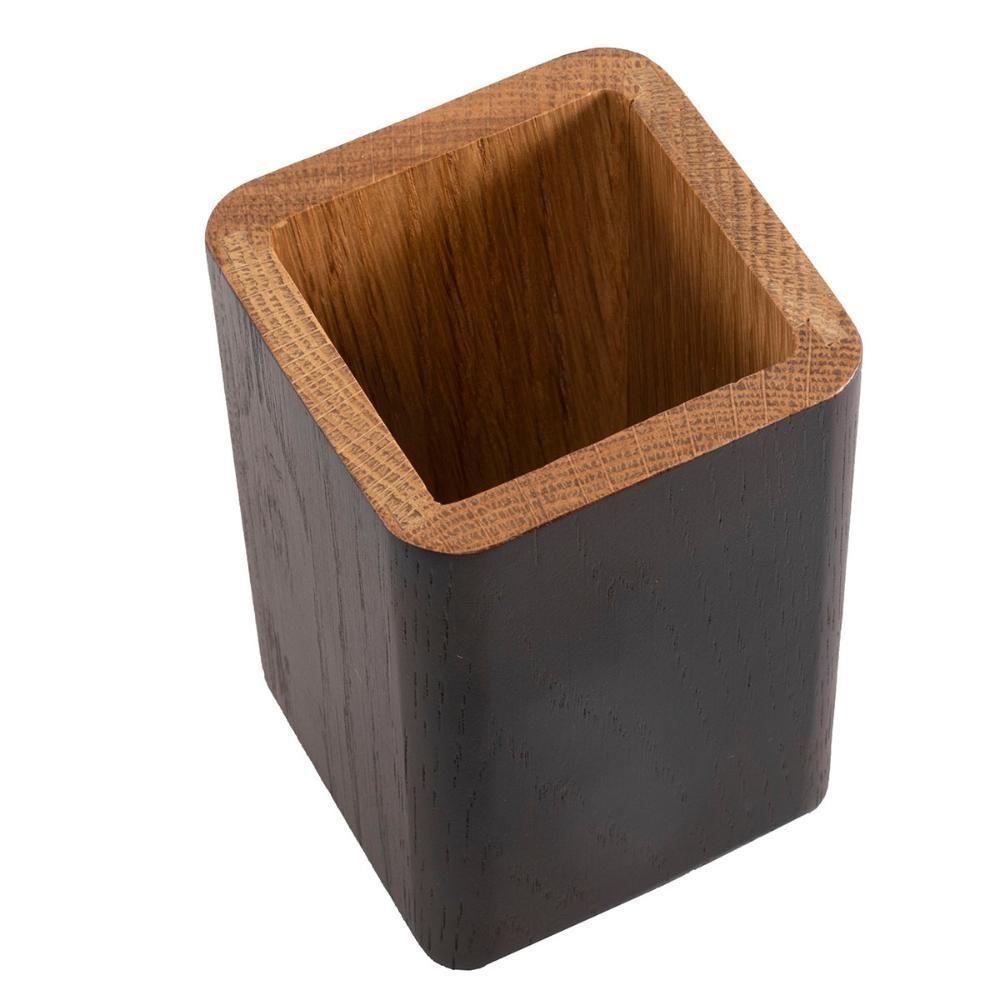 Porta Caneta Lápis Em Madeira Ecológica Mesa Simply Home - 2