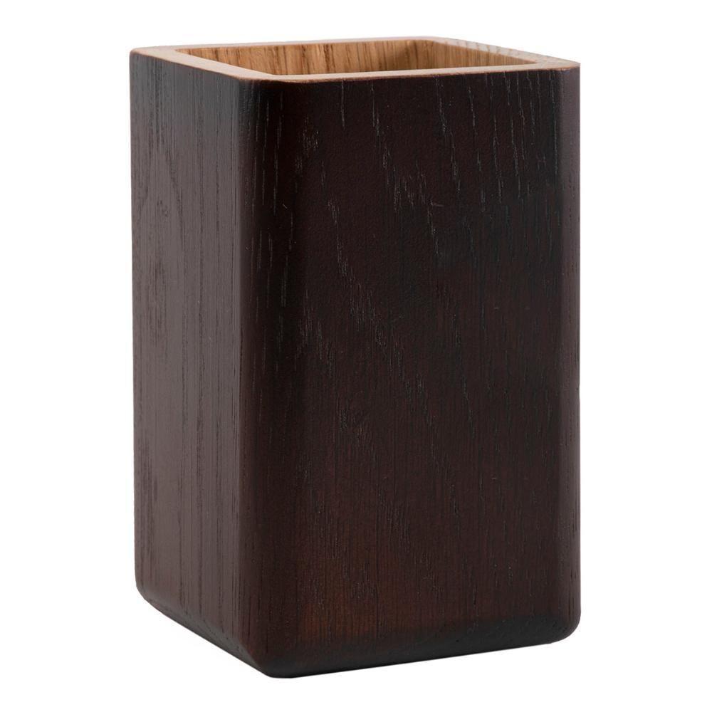 Porta Caneta Lápis Em Madeira Ecológica Mesa Simply Home - 3