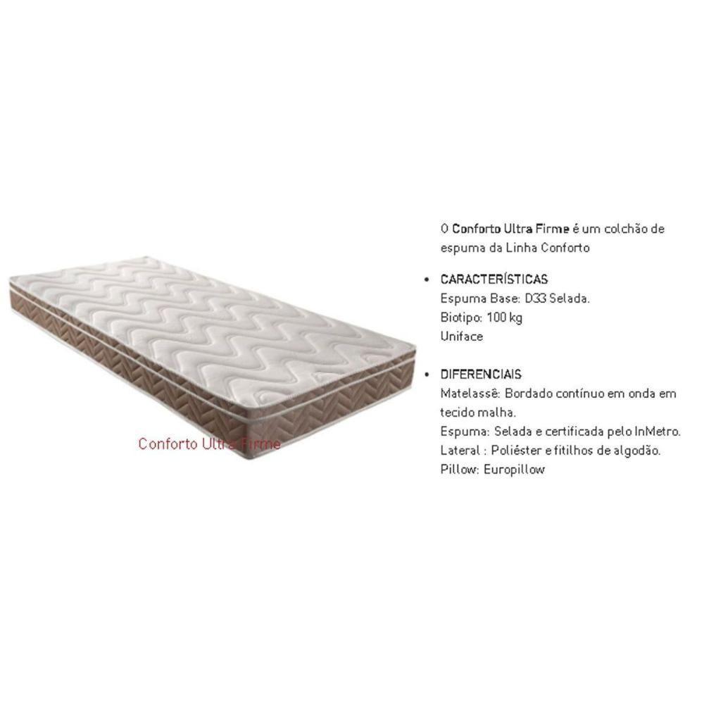 Cama Box Baú Casal: Colchão Ortopédico Paropas D33 / EP Confort Ultra Firme + Base CRC Suede Brown(138x188) - 4