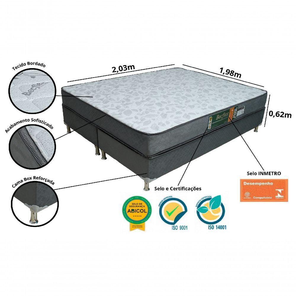 Conjunto Cama Box E Colchão King Becflex Diamond - 2