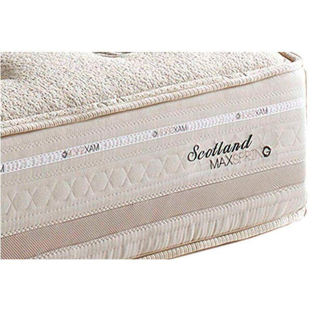 Cama Box Baú Queen: Colchão Molas Herval Maxspring Scotland + Base CRC Courano White(158x198) - 6