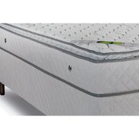Cama Box Casal: Colchão Molas Ensacadas Luckspuma MasterPocket Luck Spring + Base CRC Courano White(138x188) - 2