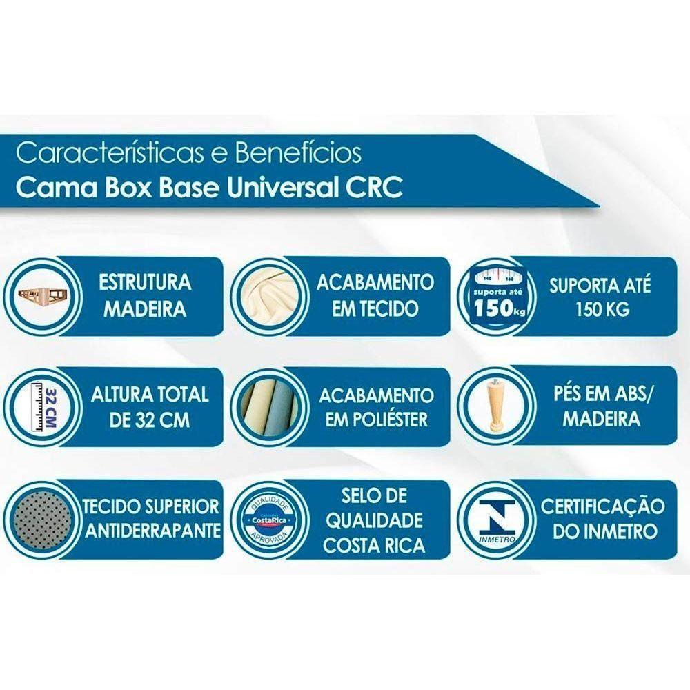 Cama Box Solteiro: Colchão Molas Anjos Superlastic Duo Sono + Base CRC Suede Gray(88x188) - 2